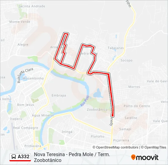 A332 Bus Line Map