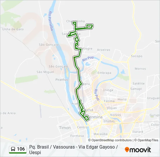 106 Bus Line Map