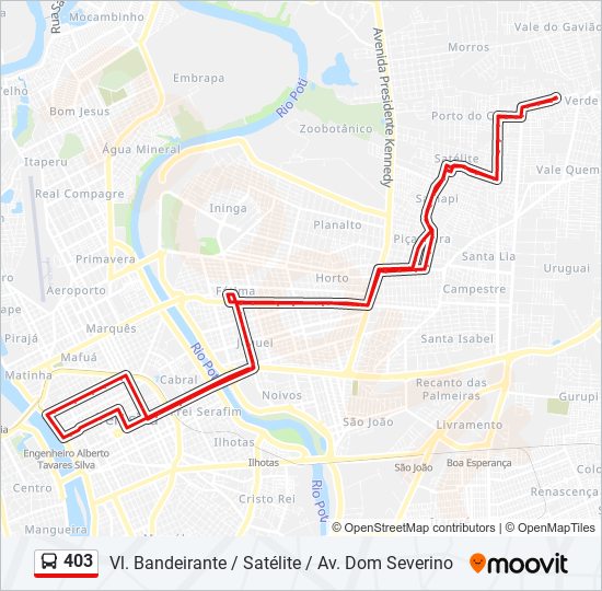 403 bus Line Map