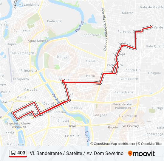 Mapa de 403 de autobús