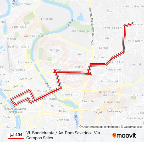 404 Bus Line Map