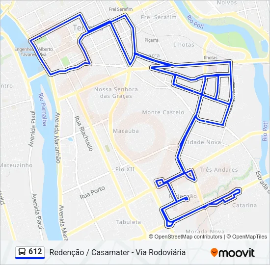 612 Bus Line Map