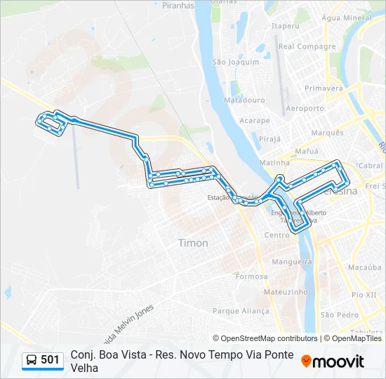 501 Bus Line Map