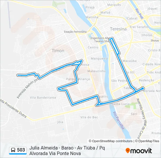 503 Bus Line Map