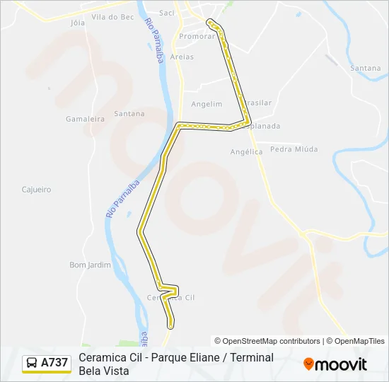 A737 Bus Line Map