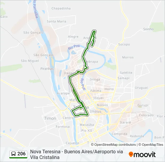 206 Bus Line Map