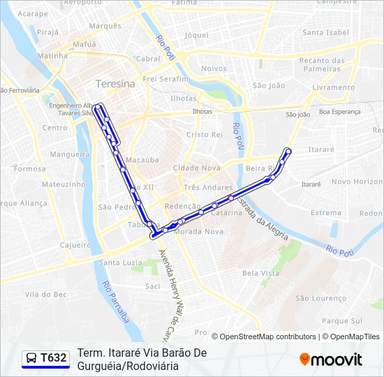 T632 Bus Line Map