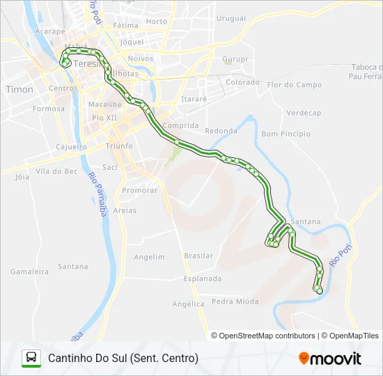 CANTINHO DO SUL Bus Line Map