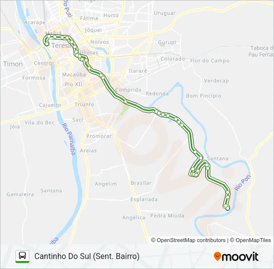 CANTINHO DO SUL Bus Line Map
