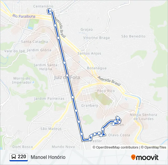 220 Bus Line Map