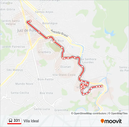 331 Bus Line Map