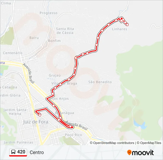 420 Bus Line Map