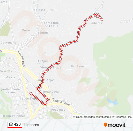 420 Bus Line Map