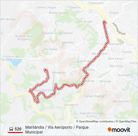 520 Bus Line Map