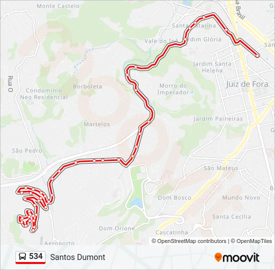 534 Bus Line Map