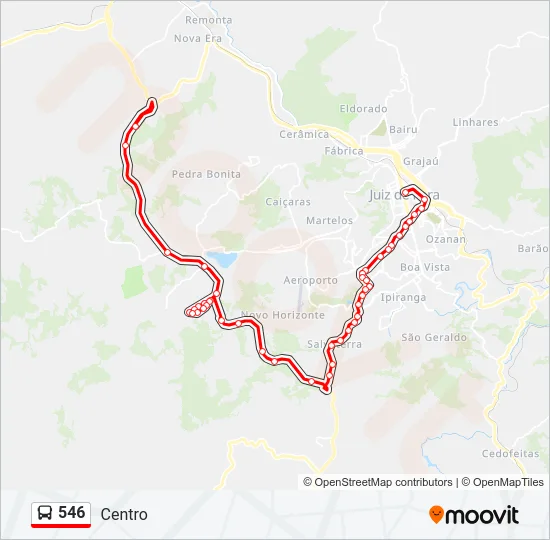 546 Bus Line Map