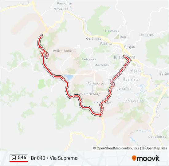 546 Bus Line Map