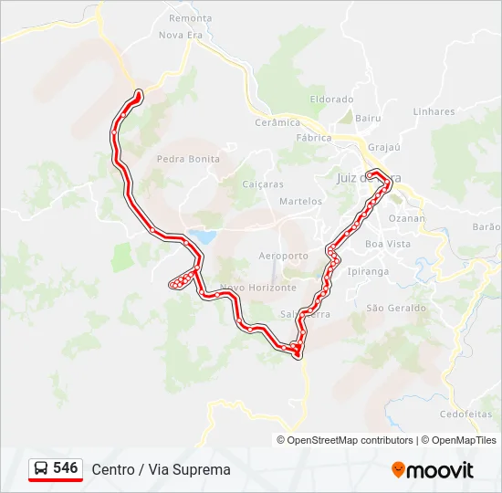 546 Bus Line Map