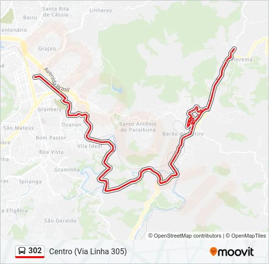 302 Bus Line Map