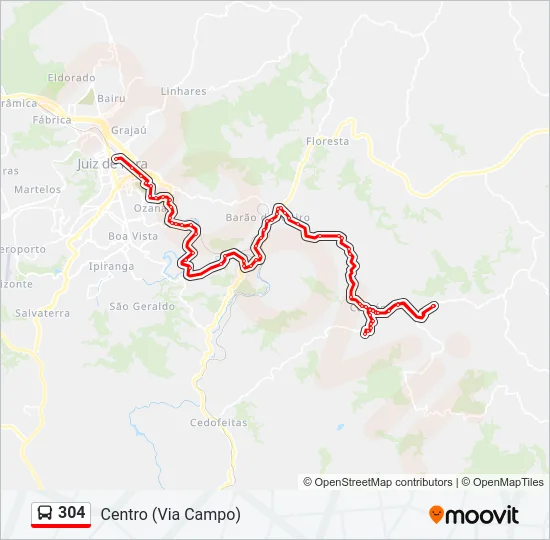 304 Bus Line Map
