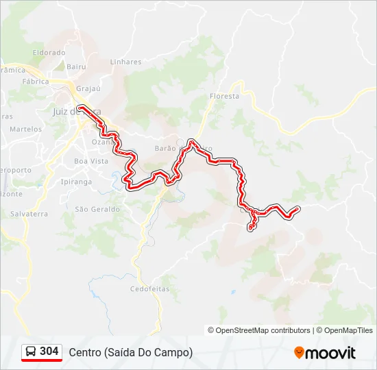 304 Bus Line Map