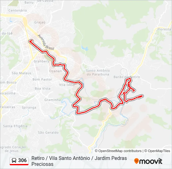 306 Bus Line Map