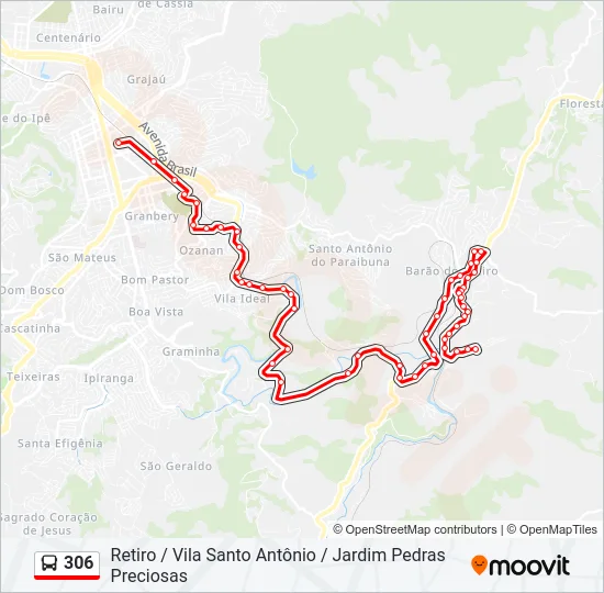 306 Bus Line Map