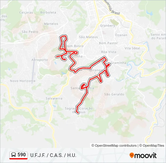 590 Bus Line Map