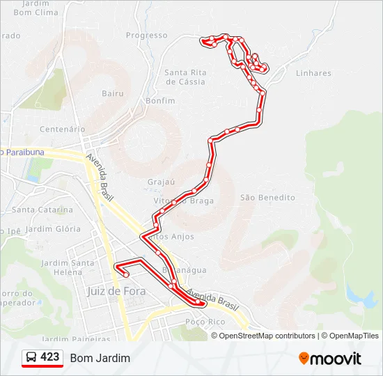 423 Bus Line Map