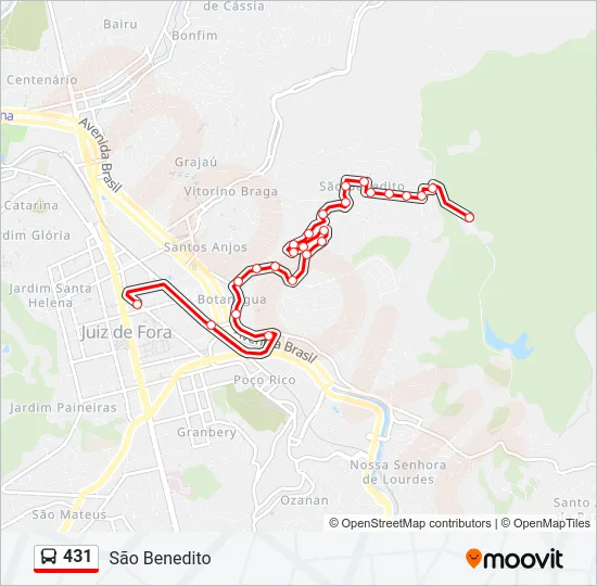 431 Bus Line Map
