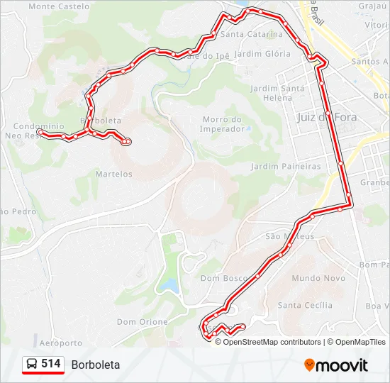 514 Bus Line Map