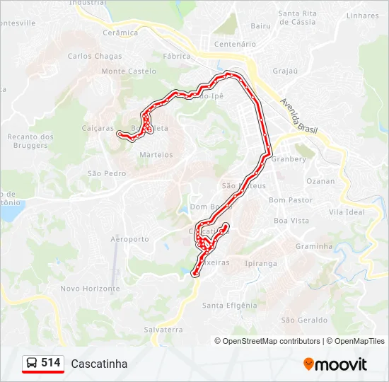 514 Bus Line Map
