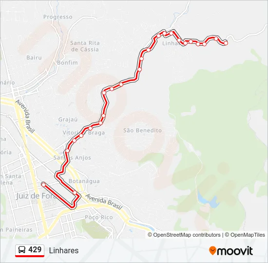 429 Bus Line Map
