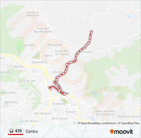 435 Bus Line Map