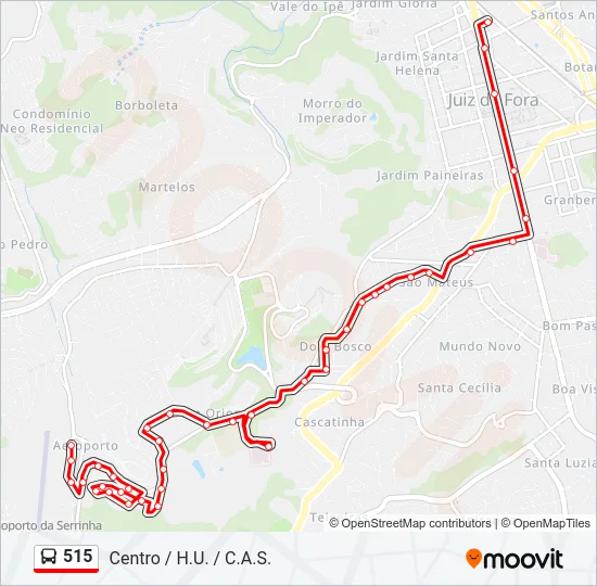 515 Bus Line Map