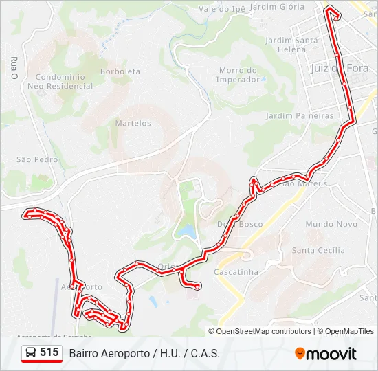 515 Bus Line Map