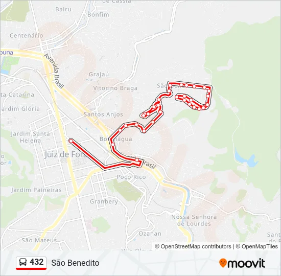 432 Bus Line Map