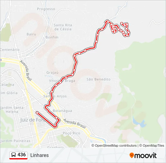 436 Bus Line Map