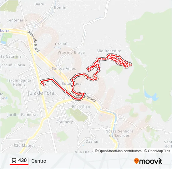 430 Bus Line Map