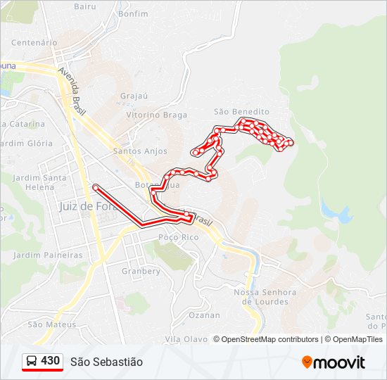 430 bus Line Map