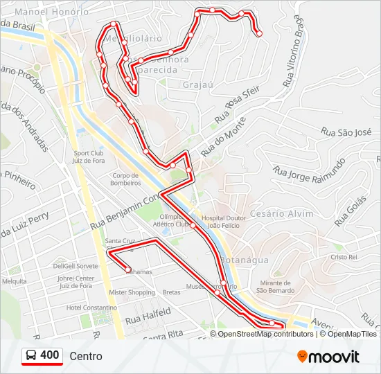 400 Bus Line Map
