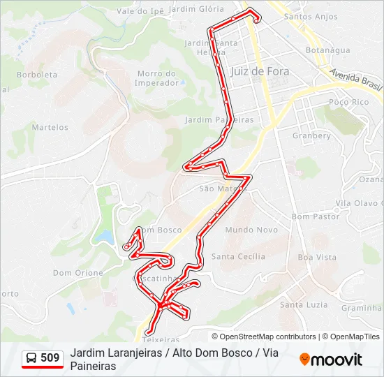 509 Bus Line Map