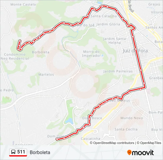 511 Bus Line Map