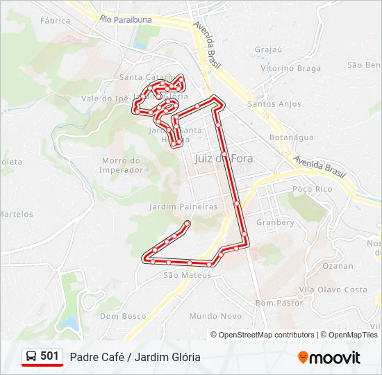 501 Bus Line Map