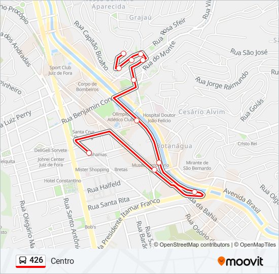 Mapa de 426 de autobús