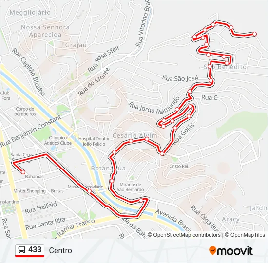 433 Bus Line Map