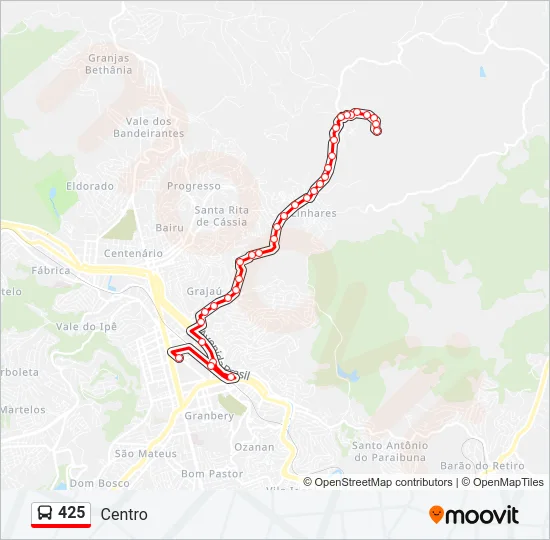 425 Bus Line Map