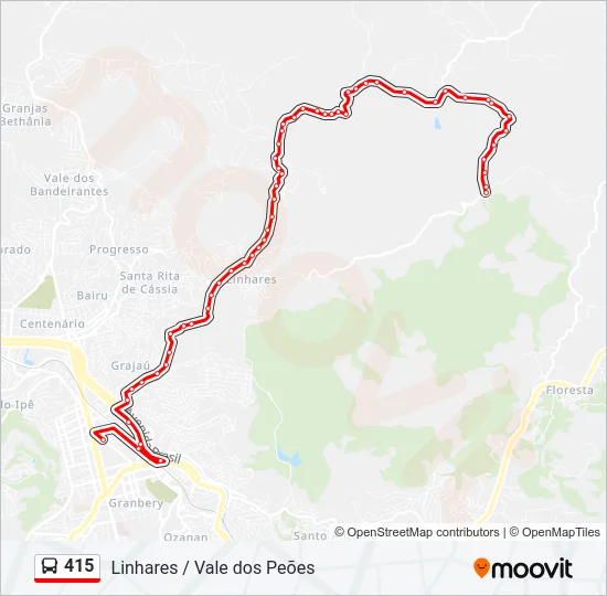 415 Bus Line Map