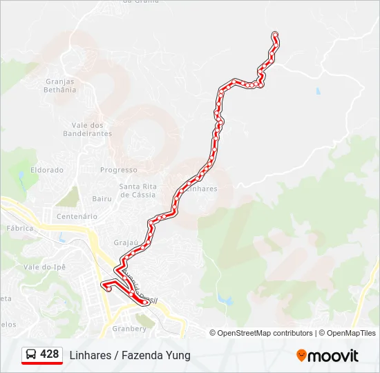 428 Bus Line Map