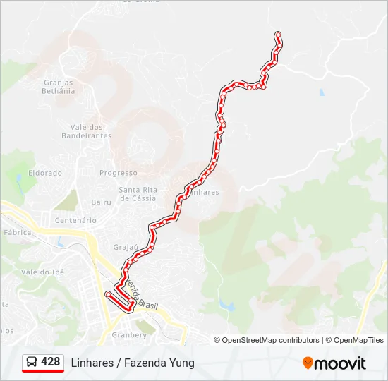 428 Bus Line Map